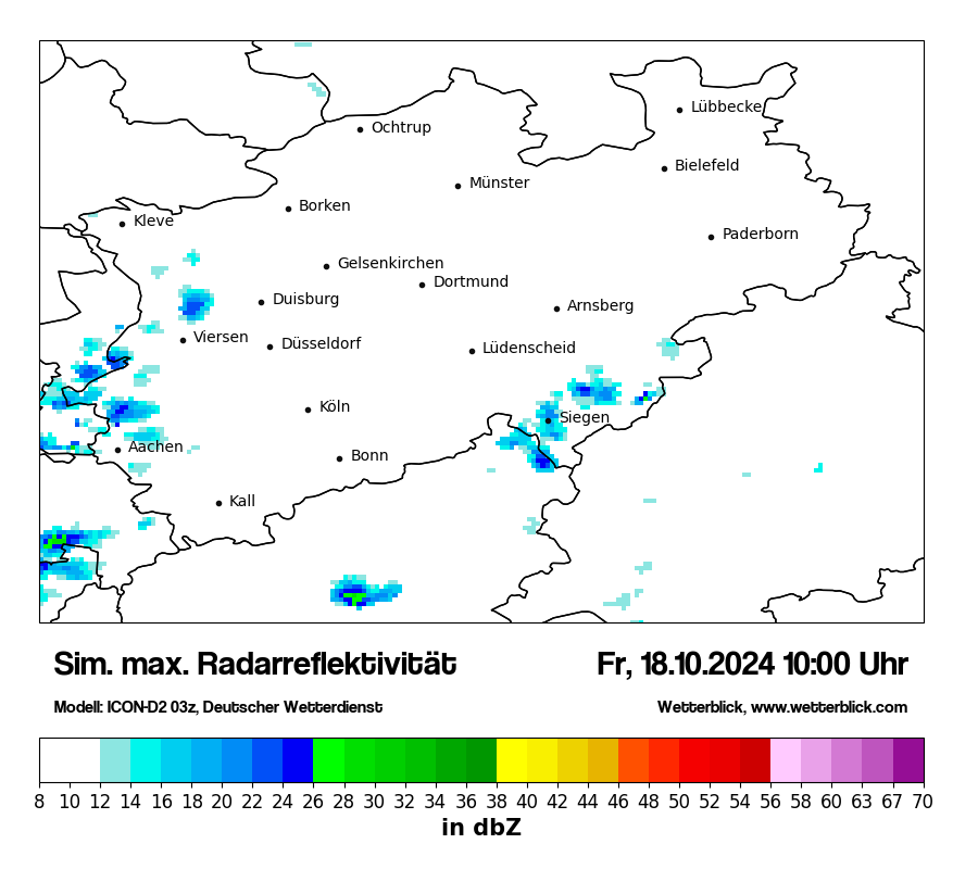 Modellkarten Simuliertes Radarbild