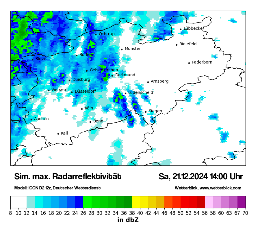 Modellkarten Simuliertes Radarbild