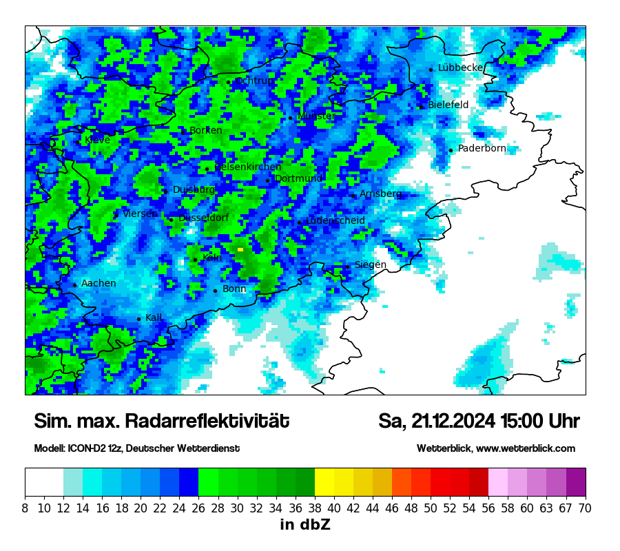 Modellkarten Simuliertes Radarbild