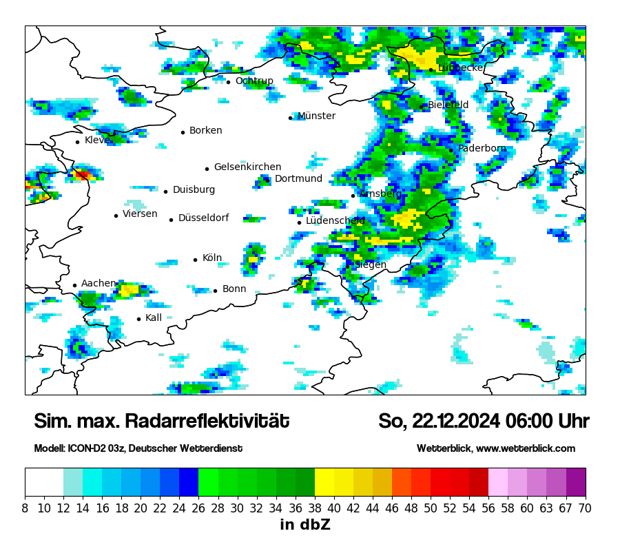 Modellkarten Simuliertes Radarbild