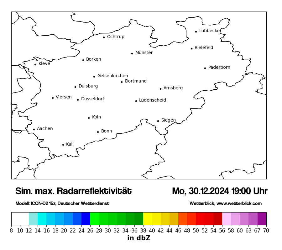 Modellkarten Simuliertes Radarbild