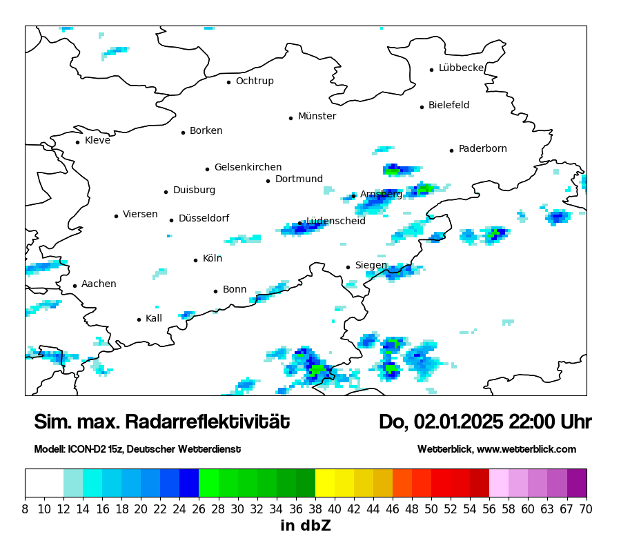 Modellkarten Simuliertes Radarbild