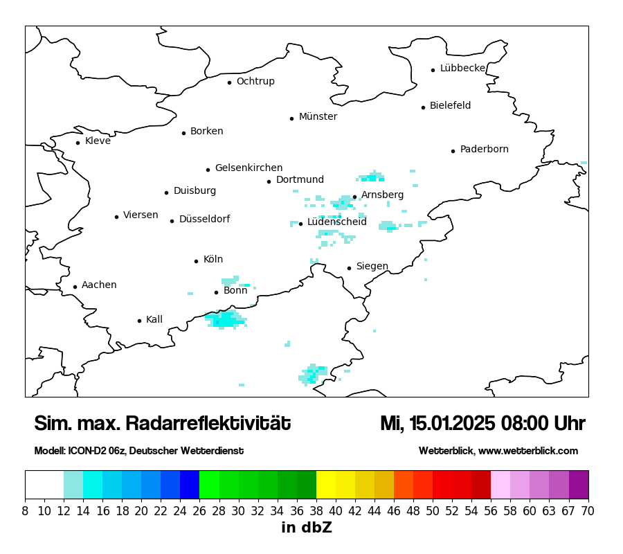 Modellkarten Simuliertes Radarbild