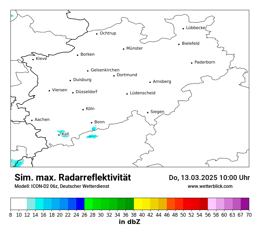 Modellkarten Simuliertes Radarbild