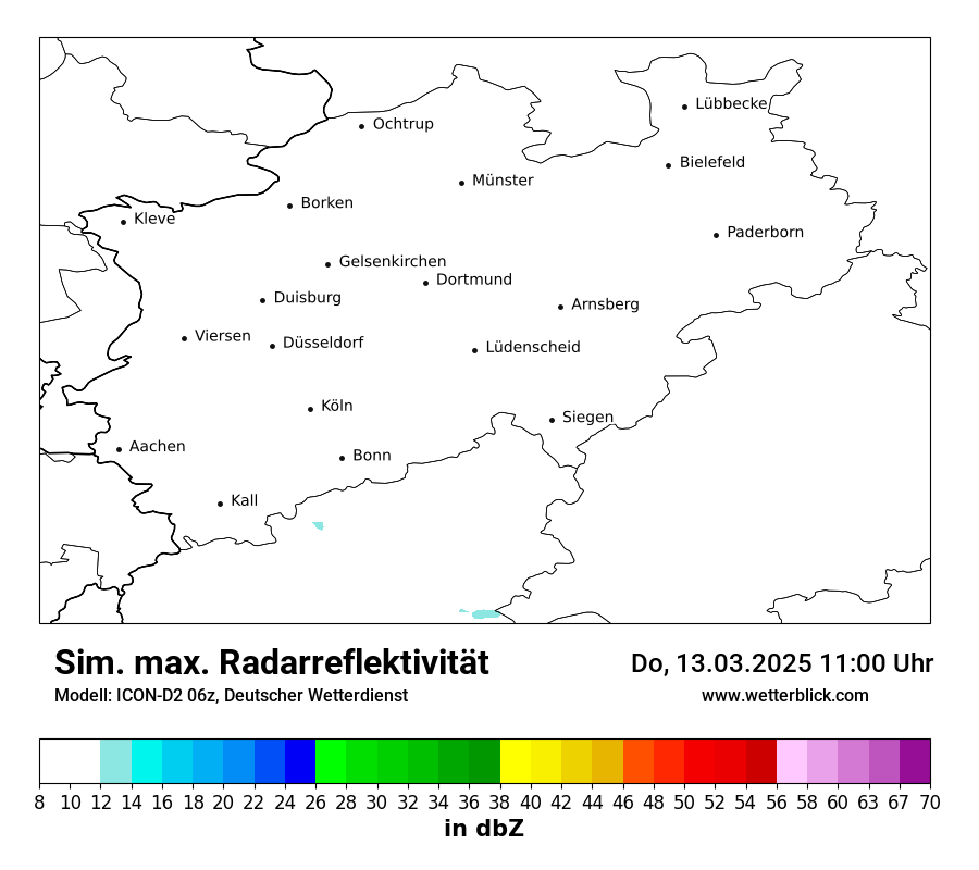 Modellkarten Simuliertes Radarbild