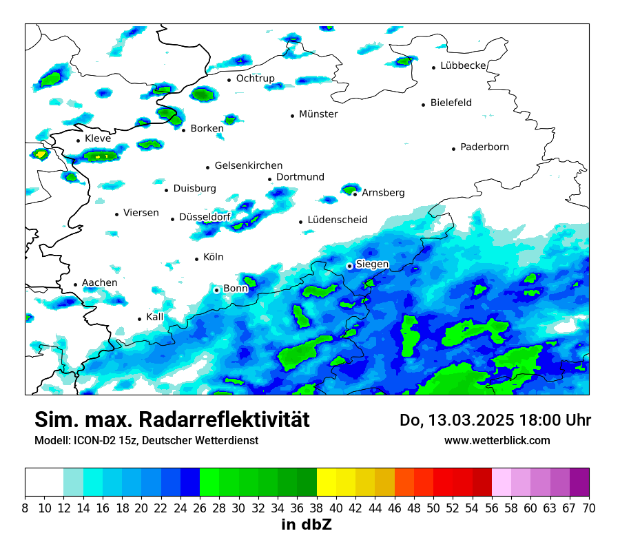 Modellkarten Simuliertes Radarbild