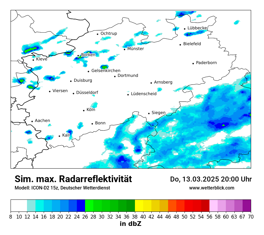 Modellkarten Simuliertes Radarbild