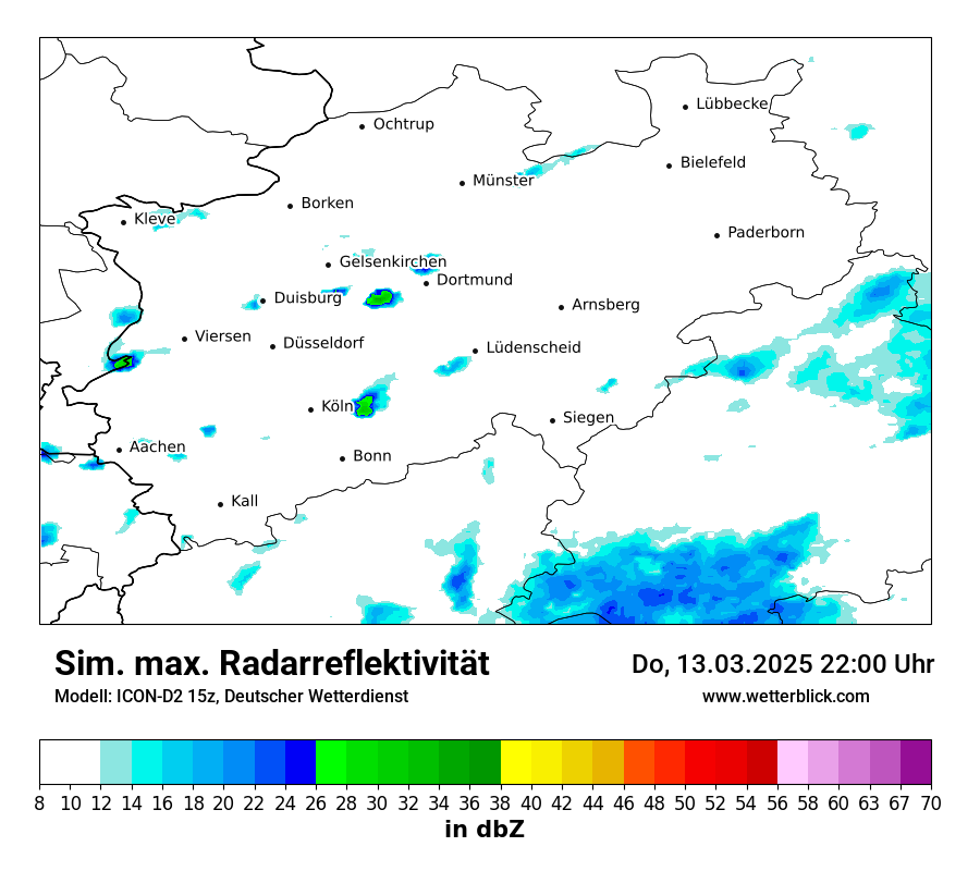 Modellkarten Simuliertes Radarbild