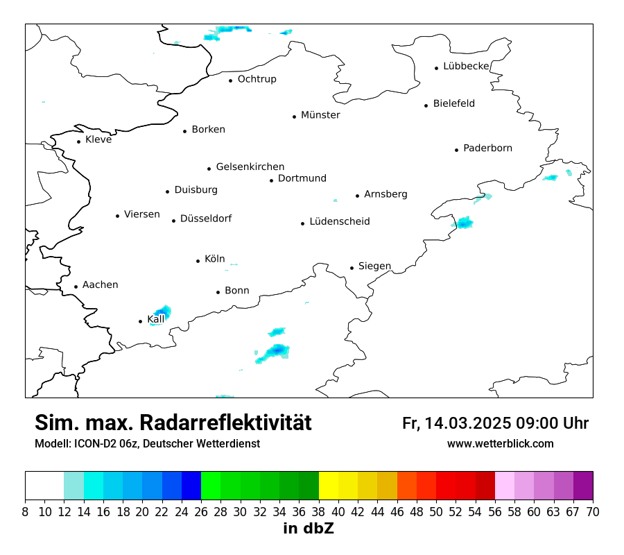 Modellkarten Simuliertes Radarbild