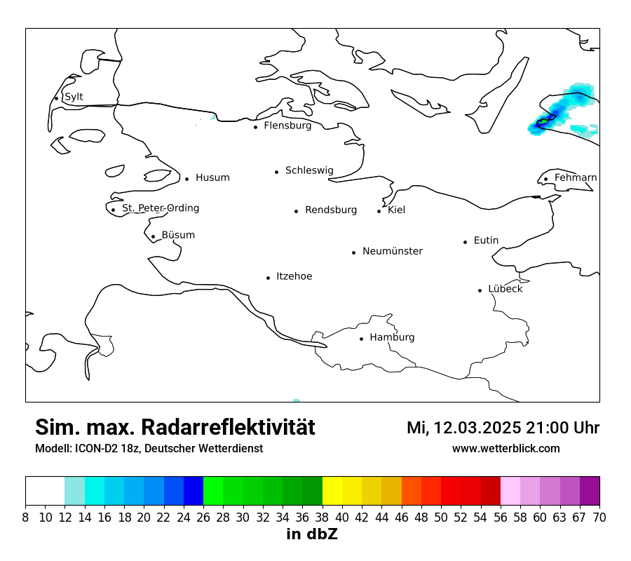 Modellkarten Simuliertes Radarbild