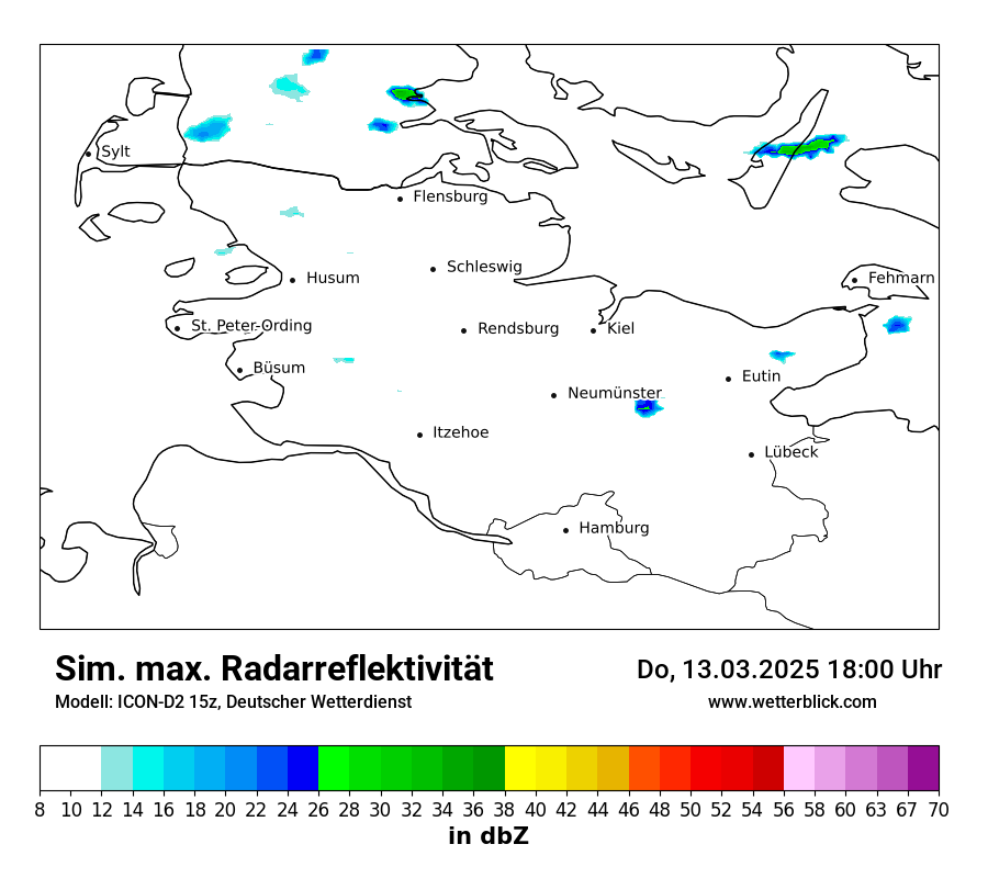 Modellkarten Simuliertes Radarbild