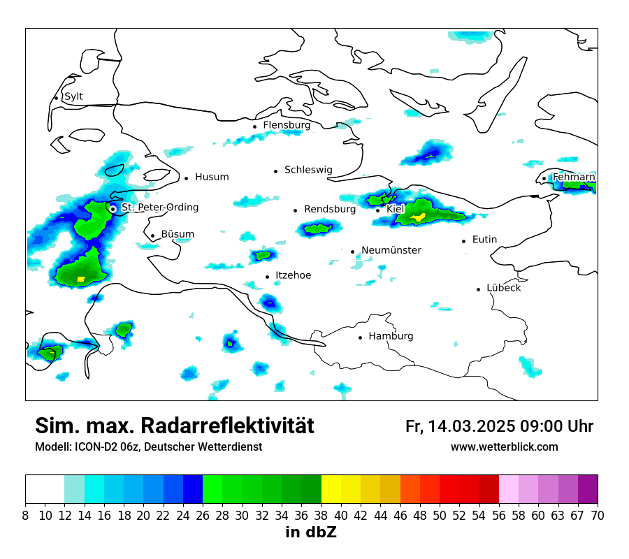 Modellkarten Simuliertes Radarbild