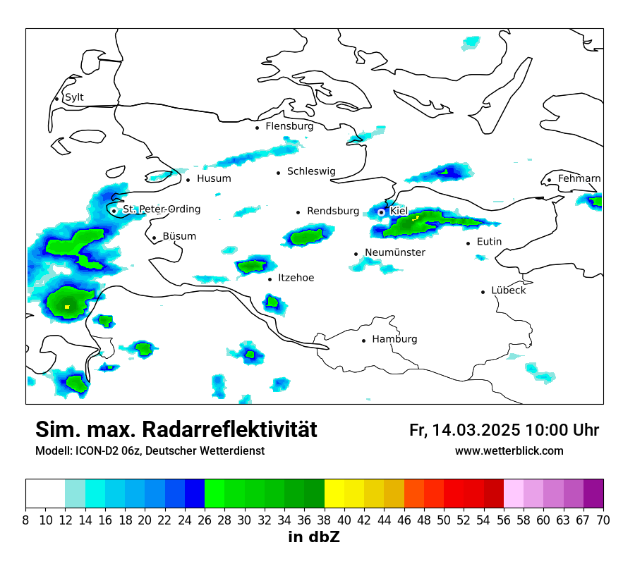 Modellkarten Simuliertes Radarbild