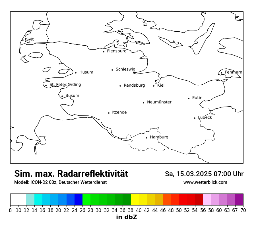 Modellkarten Simuliertes Radarbild