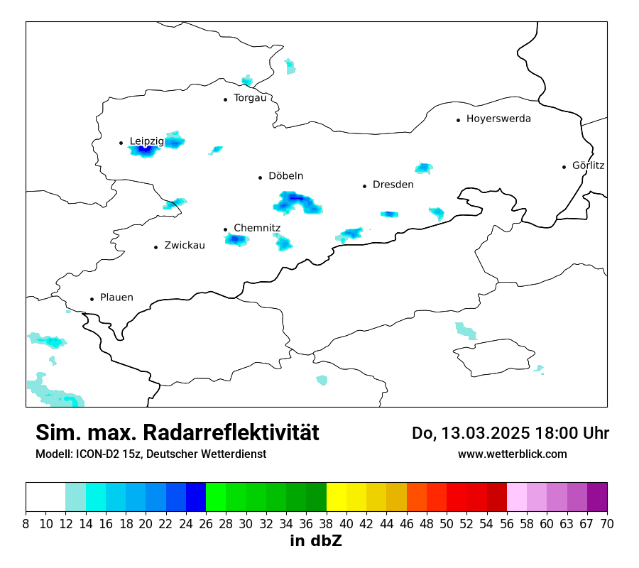 Modellkarten Simuliertes Radarbild