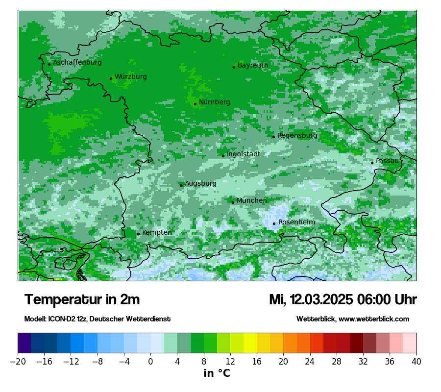 Modellkarten Temperatur