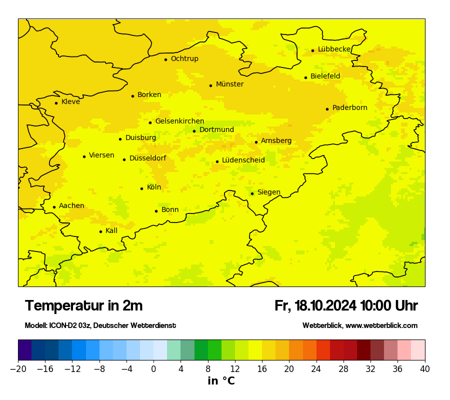 Modellkarten Temperatur