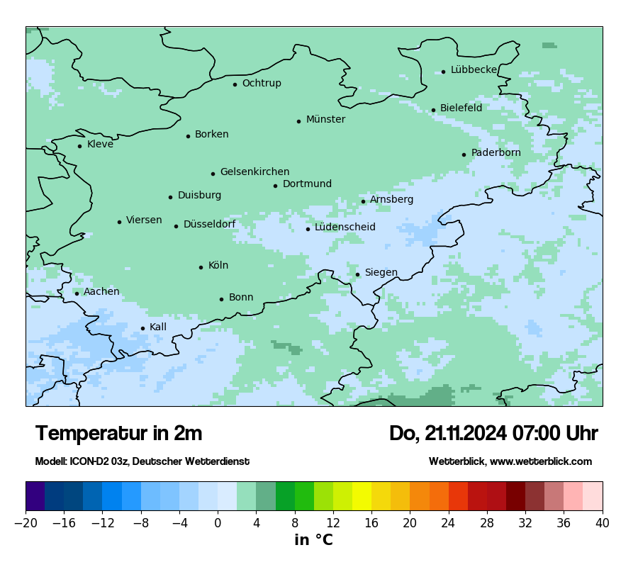 Modellkarten Temperatur