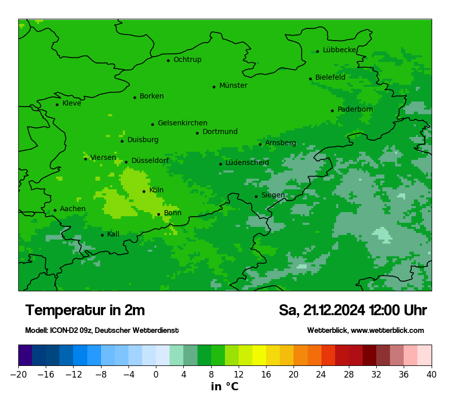 Modellkarten Temperatur