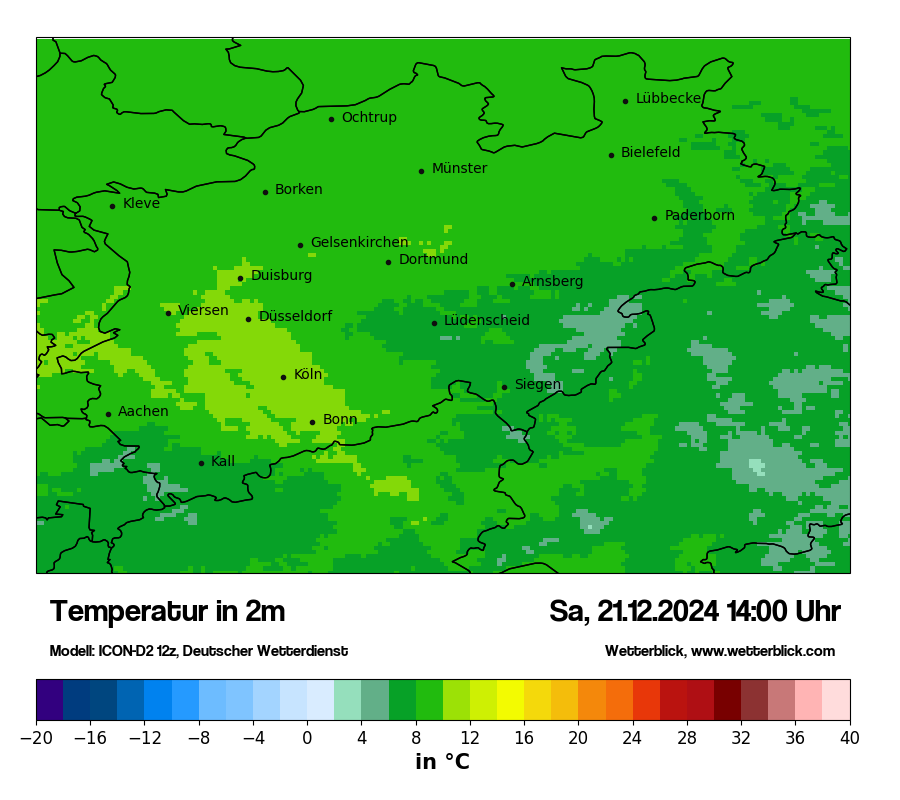 Modellkarten Temperatur