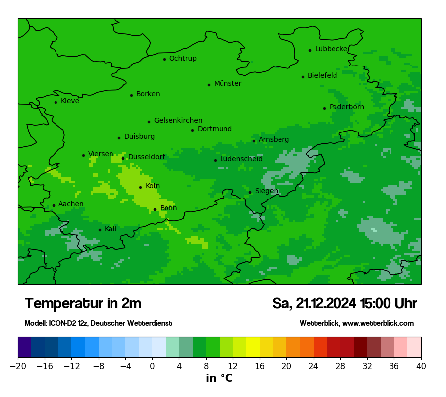 Modellkarten Temperatur