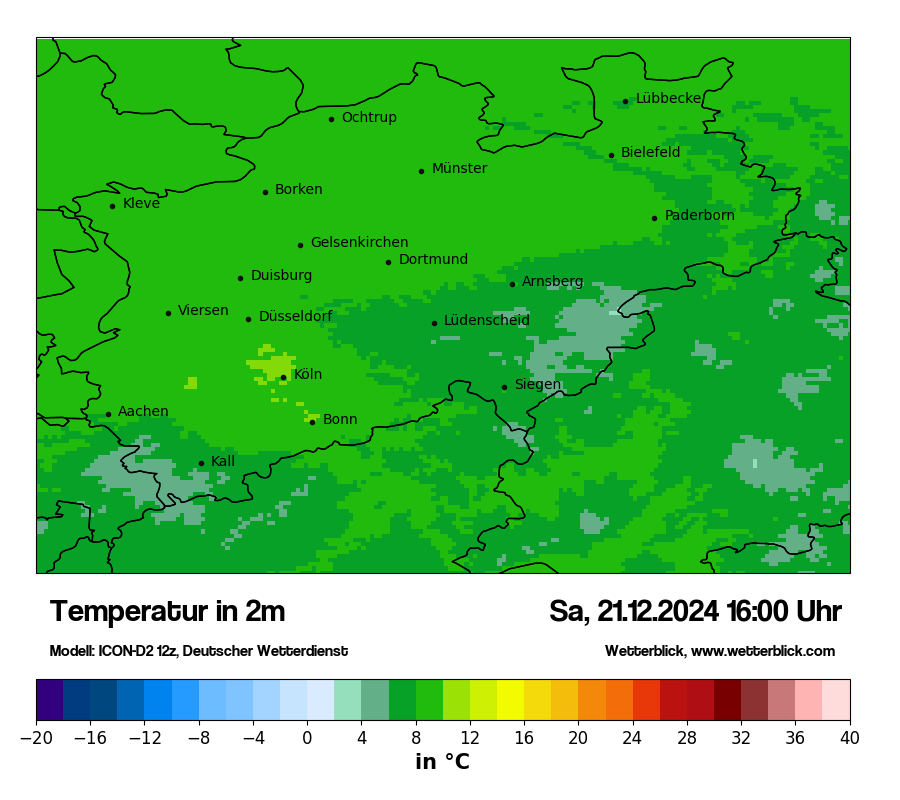 Modellkarten Temperatur