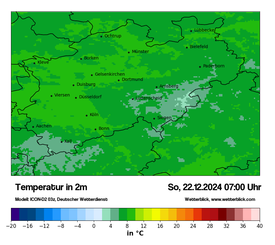 Modellkarten Temperatur