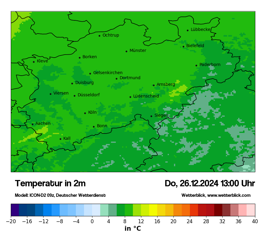 Modellkarten Temperatur