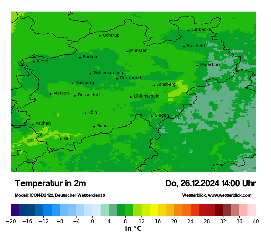 Modellkarten Temperatur