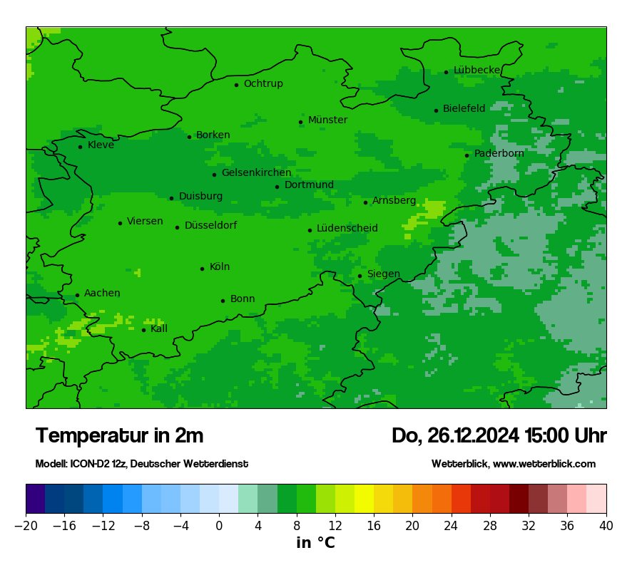 Modellkarten Temperatur