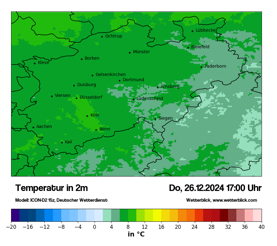 Modellkarten Temperatur