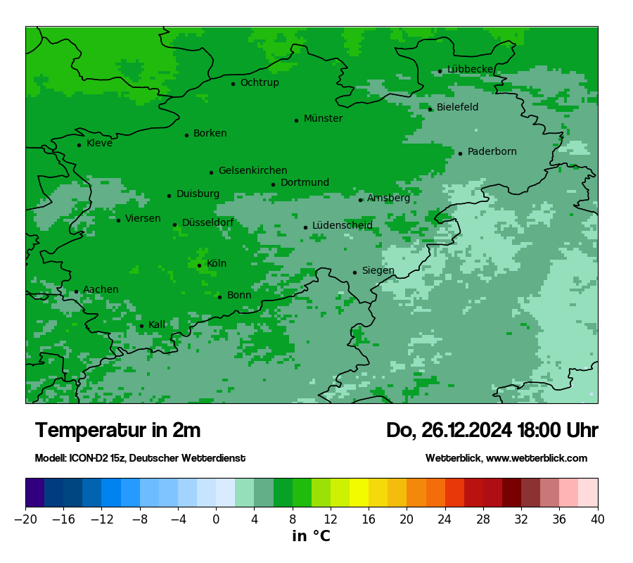 Modellkarten Temperatur