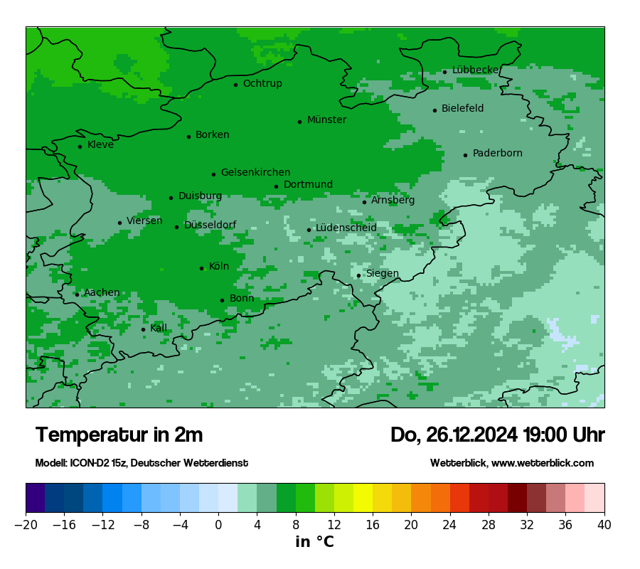 Modellkarten Temperatur