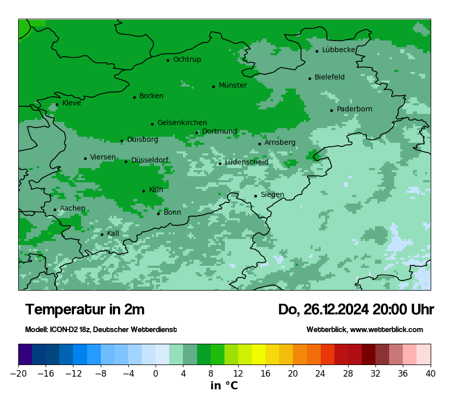 Modellkarten Temperatur