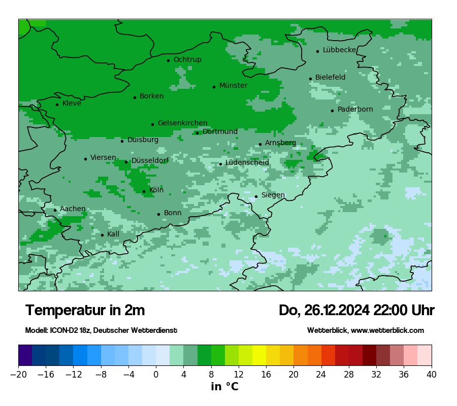 Modellkarten Temperatur