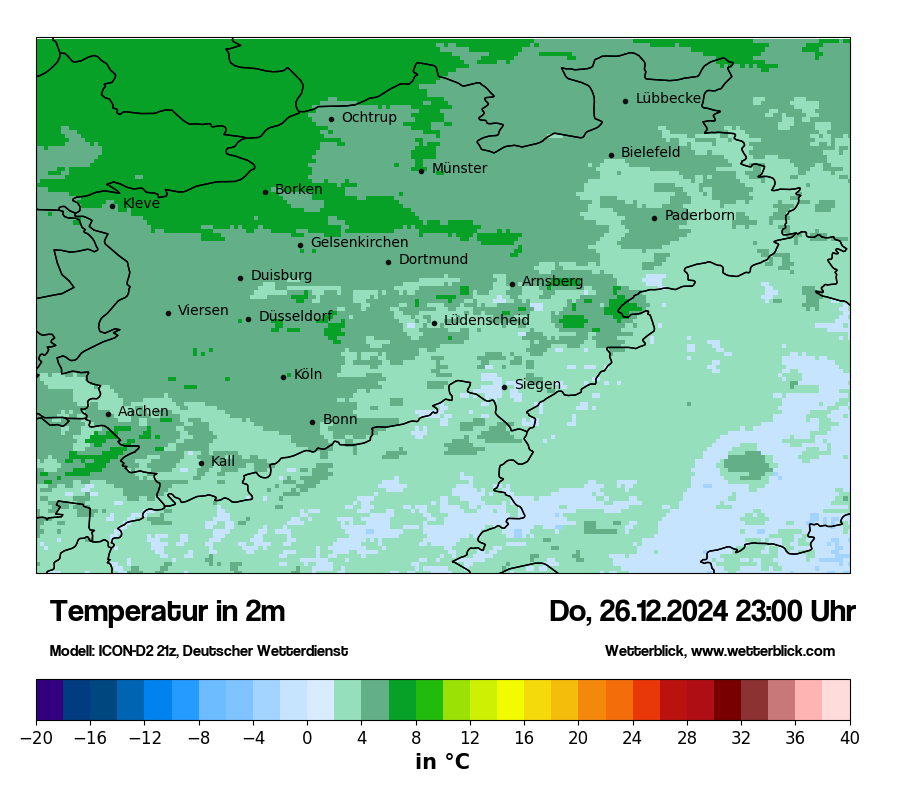 Modellkarten Temperatur