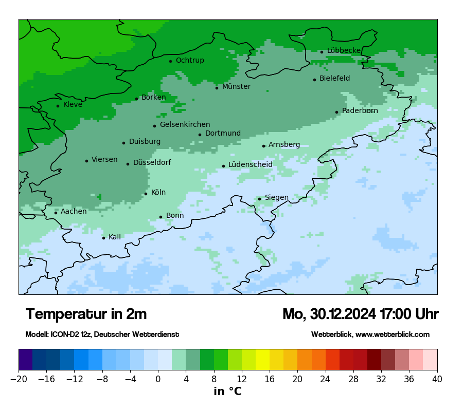 Modellkarten Temperatur