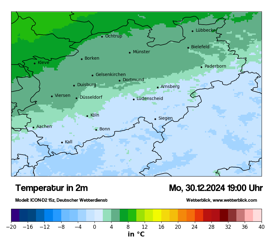 Modellkarten Temperatur