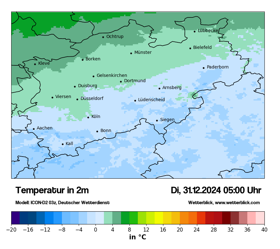 Modellkarten Temperatur