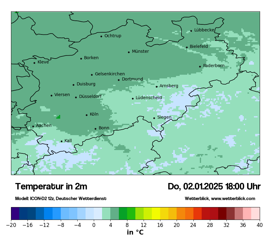 Modellkarten Temperatur