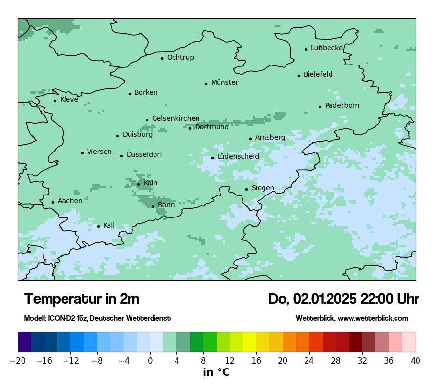 Modellkarten Temperatur