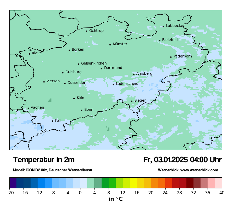 Modellkarten Temperatur