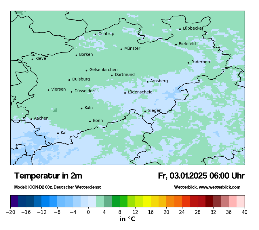 Modellkarten Temperatur