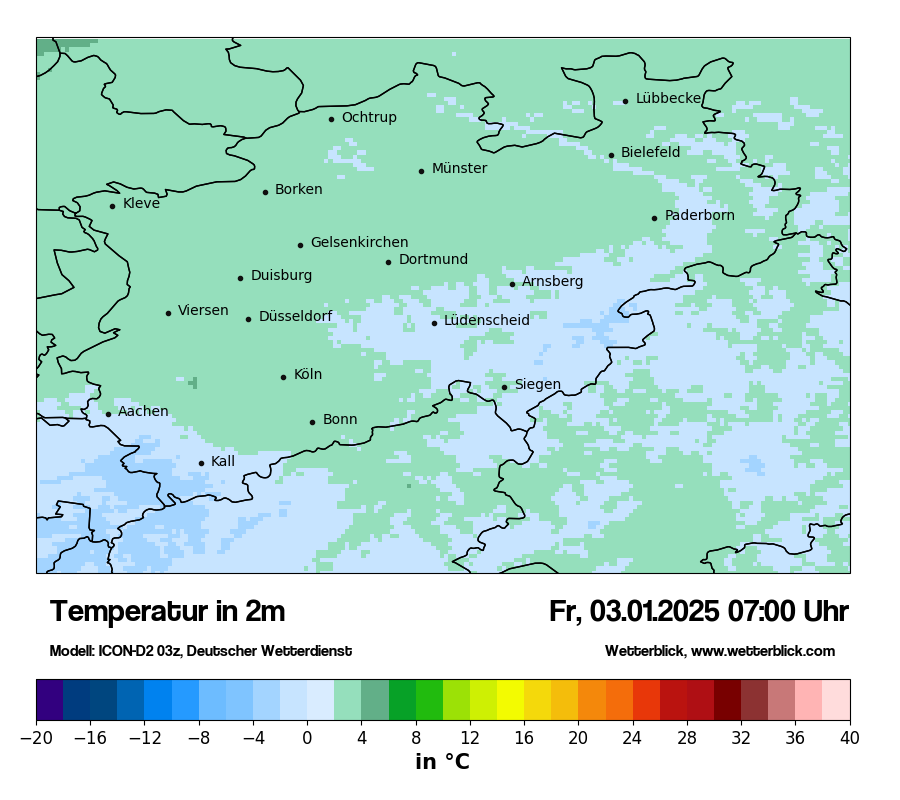 Modellkarten Temperatur