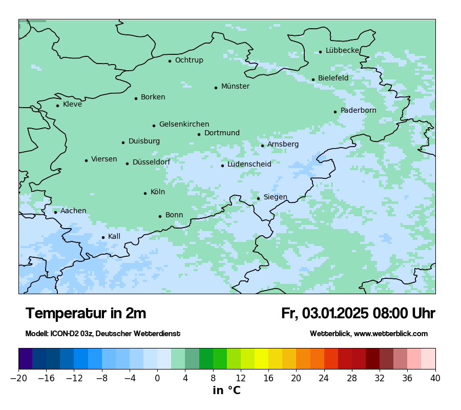 Modellkarten Temperatur