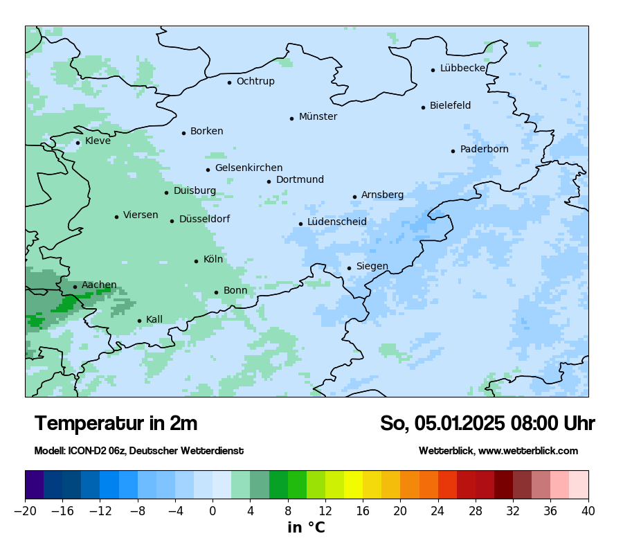 Modellkarten Temperatur