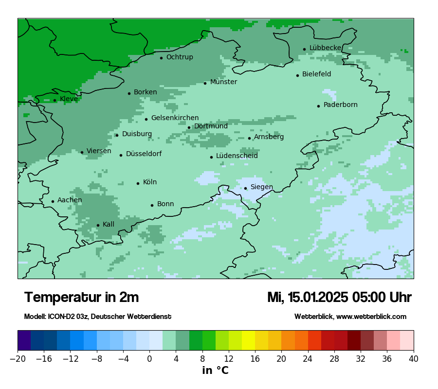 Modellkarten Temperatur