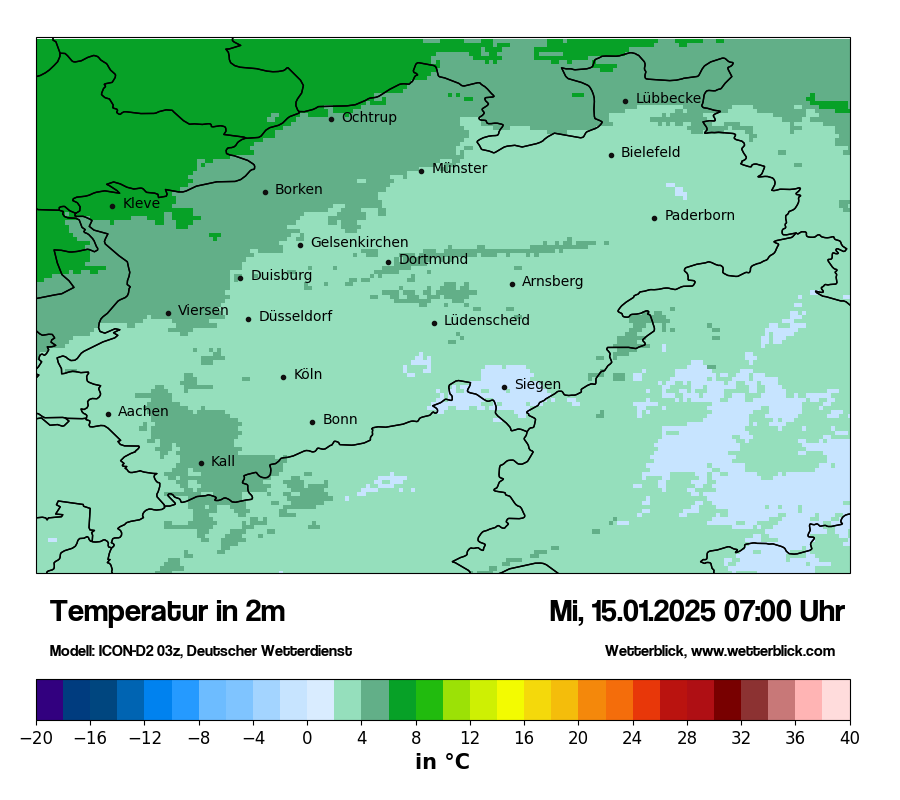 Modellkarten Temperatur