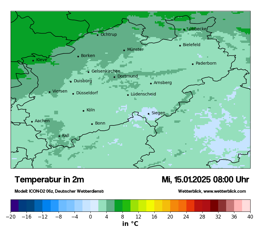 Modellkarten Temperatur