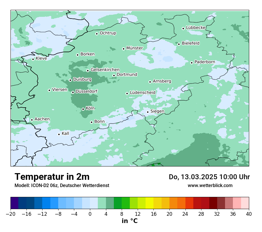 Modellkarten Temperatur